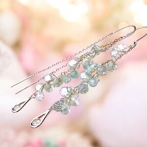 Handmade Sky Blue Topaz Earrings Handmade Sterling Silver, December birthstone